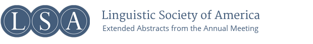 LSA Extended Abstracts from the Annual Meeting